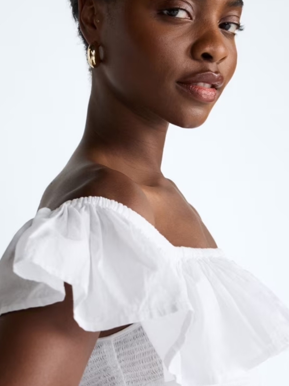Off The Shoulder Ruffle TubeTop NWT - Picture 3 of 8